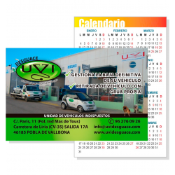 Tarjeta Calendario