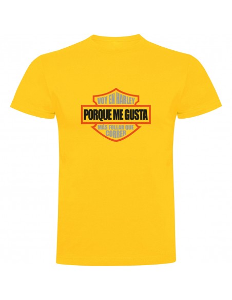Camiseta Harley Davidson - Me gusta más follar que correr