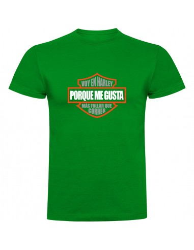 Camiseta Harley Davidson - Me gusta más follar que correr