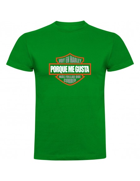 Camiseta Harley Davidson - Me gusta más follar que correr