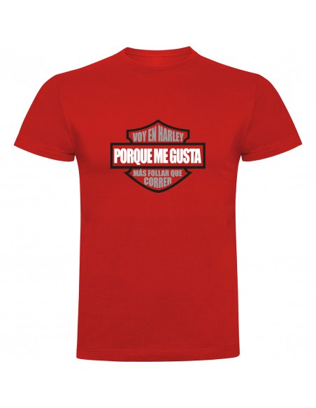 Camiseta Harley Davidson - Me gusta más follar que correr