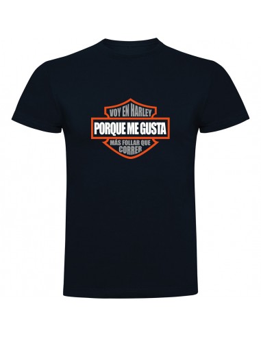 Camiseta Harley Davidson - Me gusta más follar que correr
