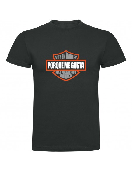 Camiseta Harley Davidson - Me gusta más follar que correr