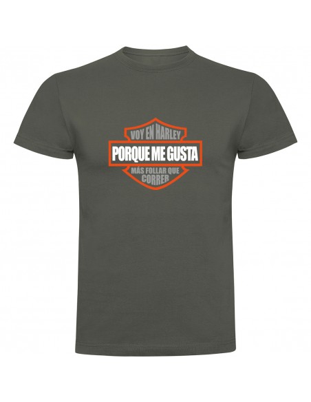 Camiseta Harley Davidson - Me gusta más follar que correr