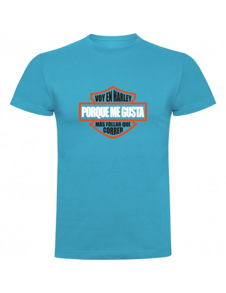 Camiseta Harley Davidson - Me gusta más follar que correr