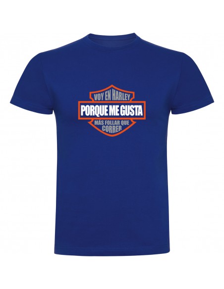 Camiseta Harley Davidson - Me gusta más follar que correr