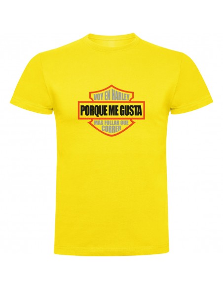 Camiseta Harley Davidson - Me gusta más follar que correr