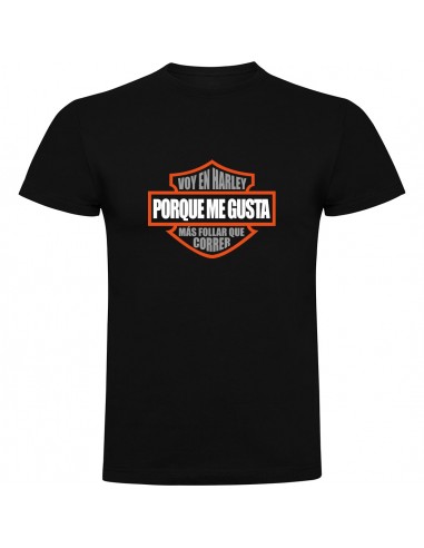Camiseta Harley Davidson - Me gusta más follar que correr