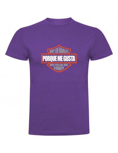 Camiseta Harley Davidson - Me gusta más follar que correr
