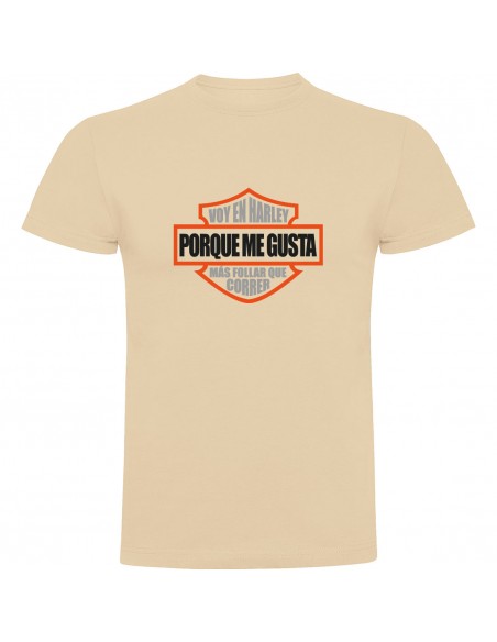 Camiseta Harley Davidson - Me gusta más follar que correr