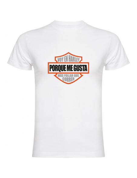 Camiseta Harley Davidson - Me gusta más follar que correr