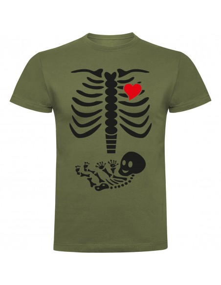Camiseta esqueleto embarazada