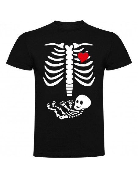 Camiseta esqueleto embarazada