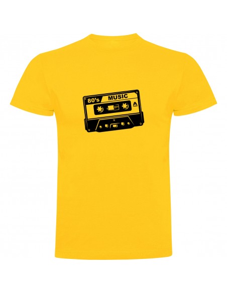 Camiseta cassete musica de los 80