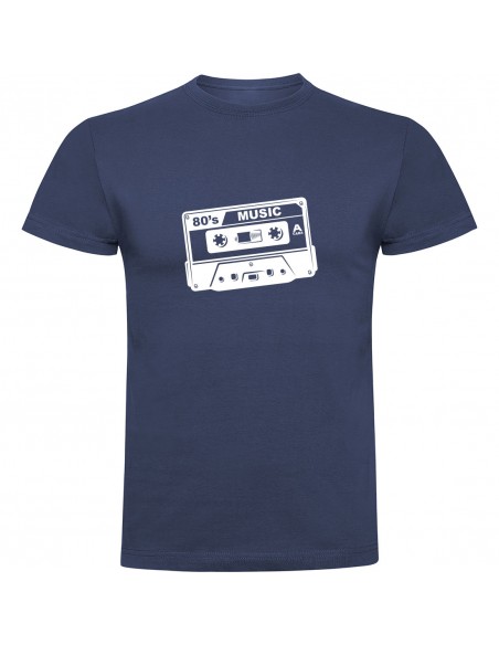 Camiseta cassete musica de los 80