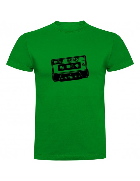 Camiseta cassete musica de los 80