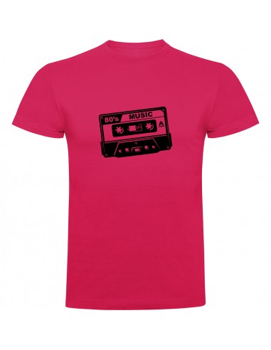 Camiseta cassete musica de los 80
