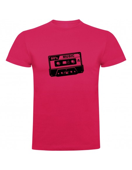Camiseta cassete musica de los 80