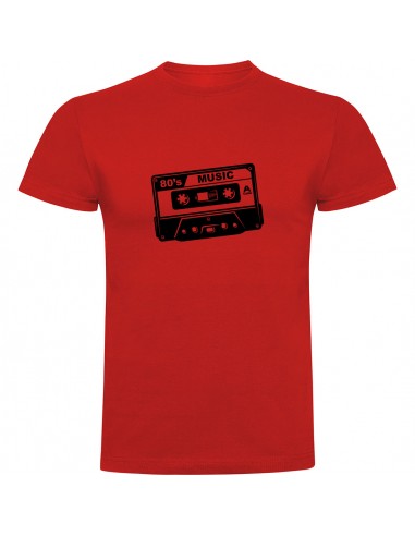Camiseta cassete musica de los 80
