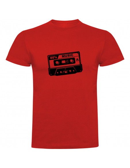Camiseta cassete musica de los 80