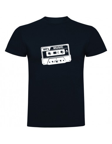 Camiseta cassete musica de los 80