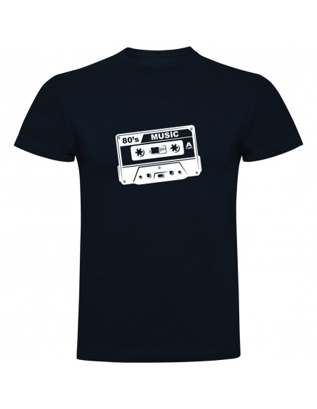 Camiseta cassete musica de los 80