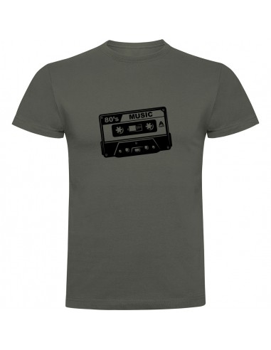 Camiseta cassete musica de los 80