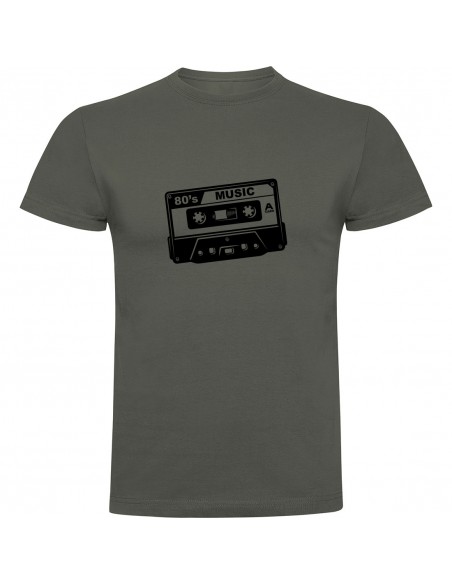 Camiseta cassete musica de los 80