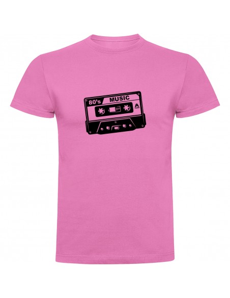 Camiseta cassete musica de los 80