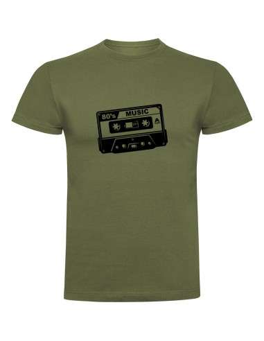 Camiseta cassete musica de los 80