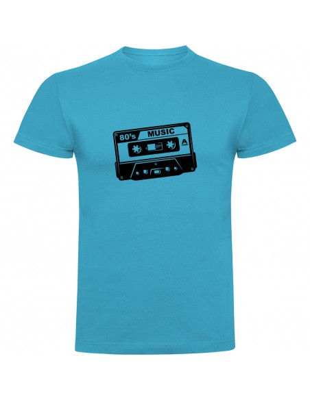 Camiseta cassete musica de los 80