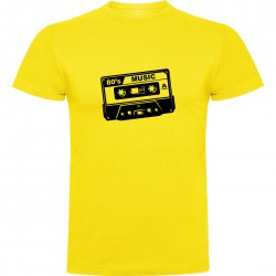 Camiseta cassete musica de los 80