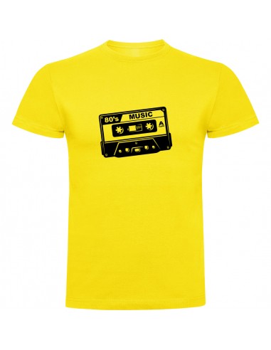 Camiseta cassete musica de los 80