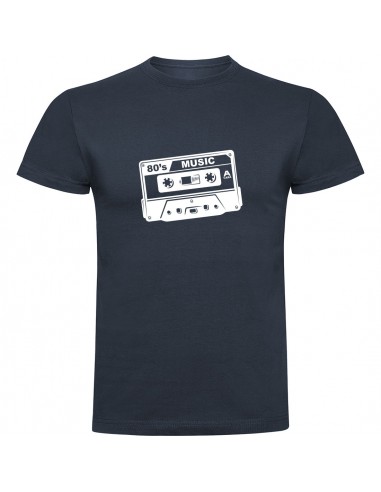 Camiseta cassete musica de los 80