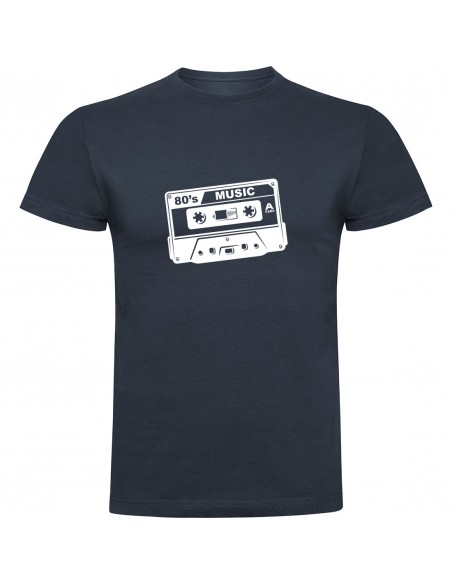 Camiseta cassete musica de los 80