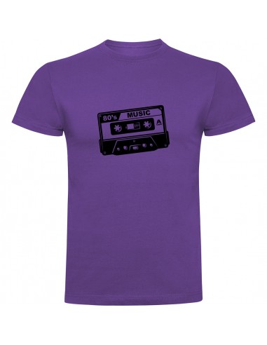 Camiseta cassete musica de los 80