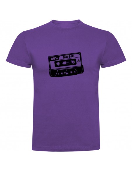 Camiseta cassete musica de los 80
