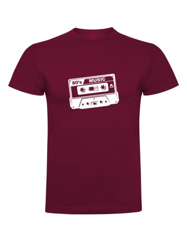Camiseta cassete musica de los 80