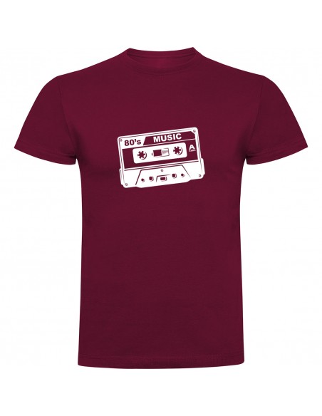 Camiseta cassete musica de los 80
