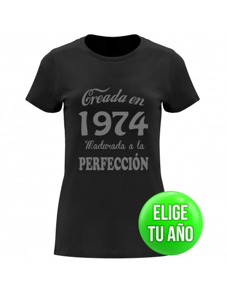 Camiseta creada en ----, madurada a la perfección