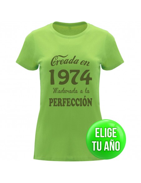Camiseta creada en ----, madurada a la perfección