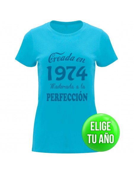 Camiseta creada en ----, madurada a la perfección