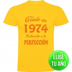 Camiseta creado en ____ madurado a la perfección