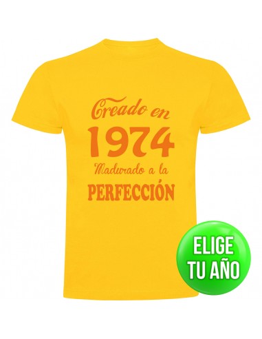 Camiseta creado en ____ madurado a la perfección