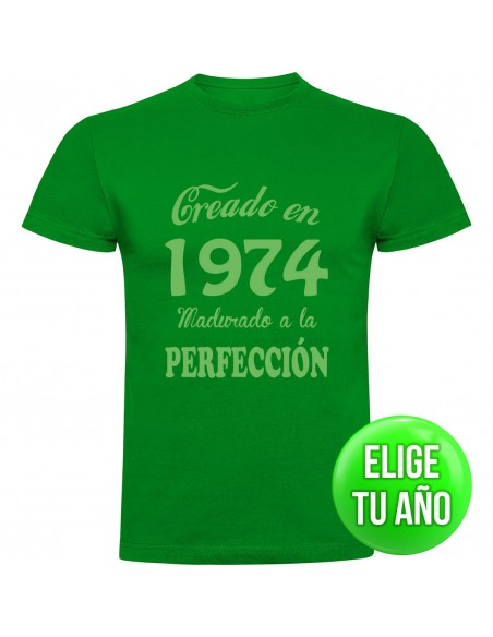 Camiseta creado en ____ madurado a la perfección