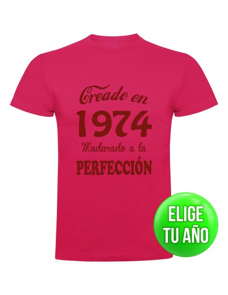 Camiseta creado en ____ madurado a la perfección