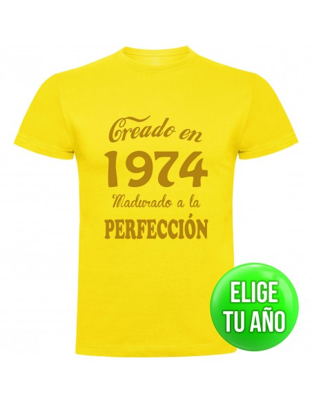 Camiseta creado en ____ madurado a la perfección