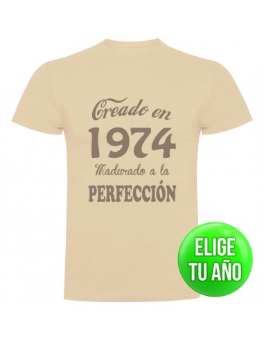 Camiseta creado en ____ madurado a la perfección