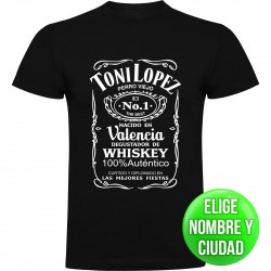 Camiseta Jack Daniels personalizada con tu nombre
