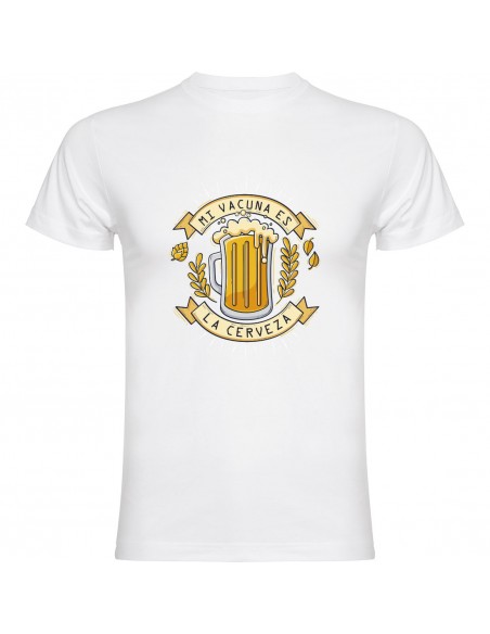 Camiseta mi vacuna es la cerveza